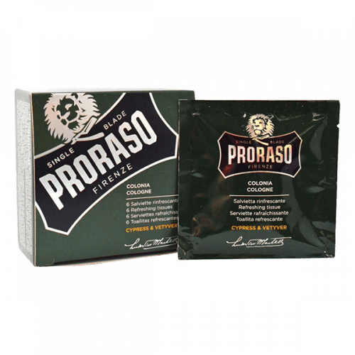 Proraso Cypress & Vetyver Refreshing Tissues - 6 Pack image 0