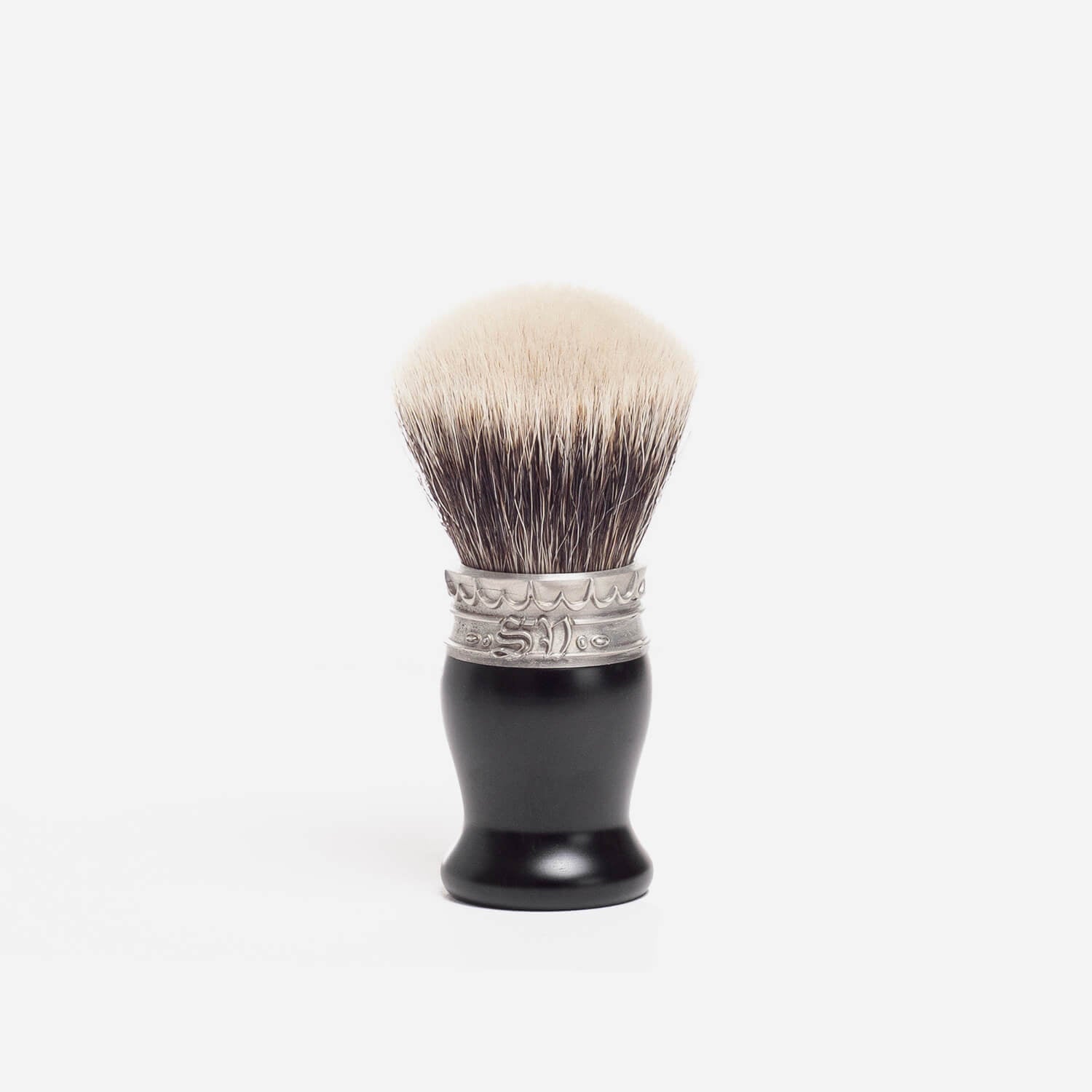 Saponificio Varesino White Badger Shaving Brush with Ebony Wood Handle image 0
