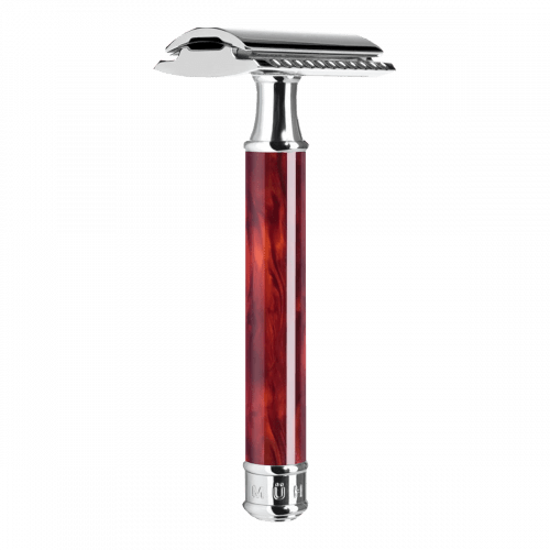 MUHLE R108 Faux Tortoiseshell Traditional Safety Razor Chrome Safety Razor (Closed Comb) image 0
