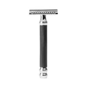 Parker 26C Three Piece Black Open Comb Double Edge Safety Razor image 0