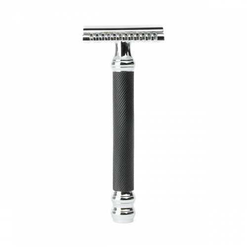 Parker 26C Three Piece Black Open Comb Double Edge Safety Razor image 0