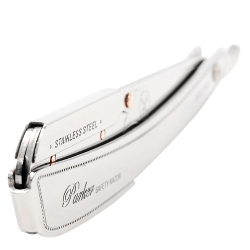 Parker SRX Heavy Duty Stainless Steel Handle Clip Type Barber/Straight Razor image 1