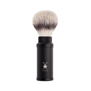 MUHLE 31M536 Black Anodized Silvertip Travel Shaving Brush image 0