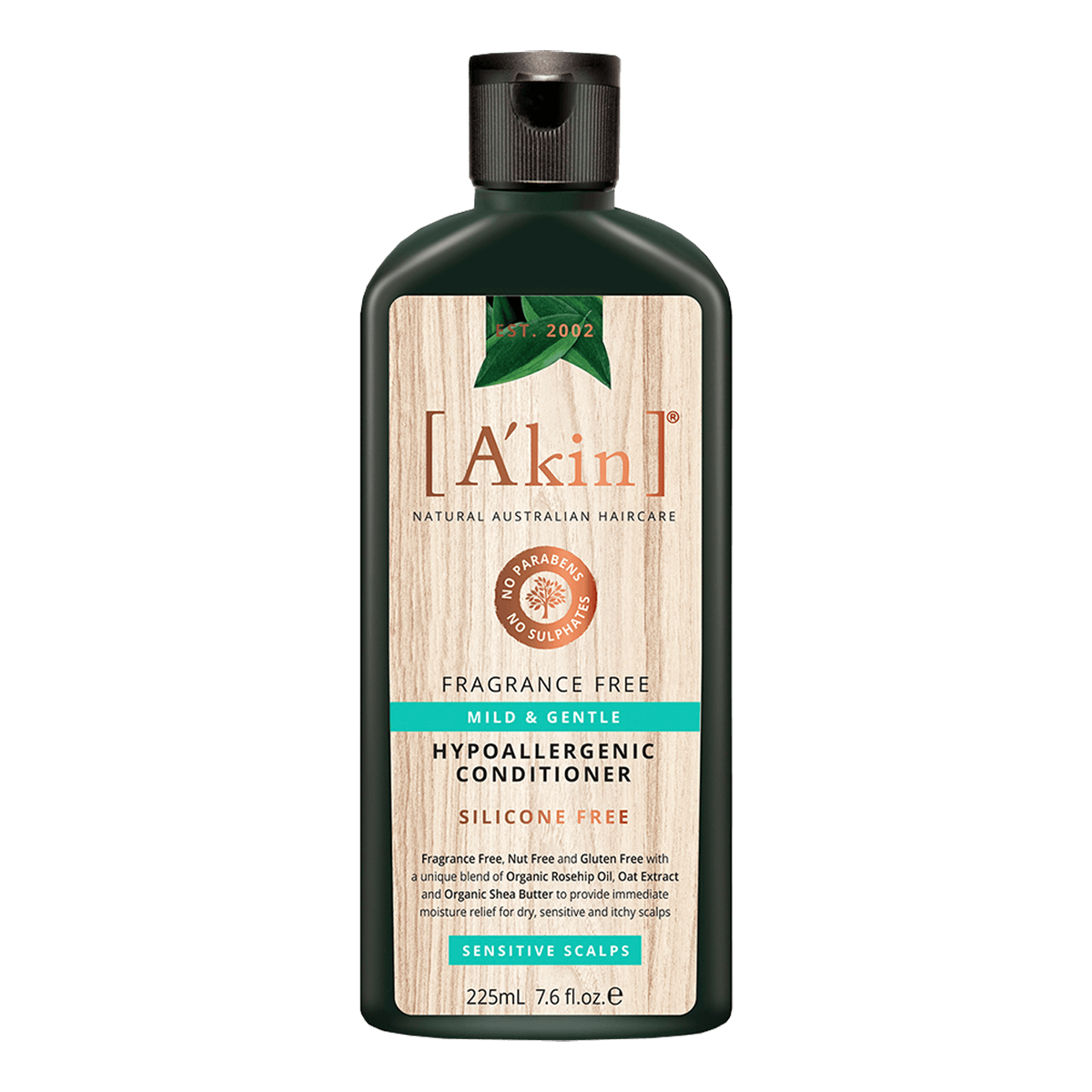 A'kin Mild & Gentle Fragrance Free Conditioner 225ml image 0