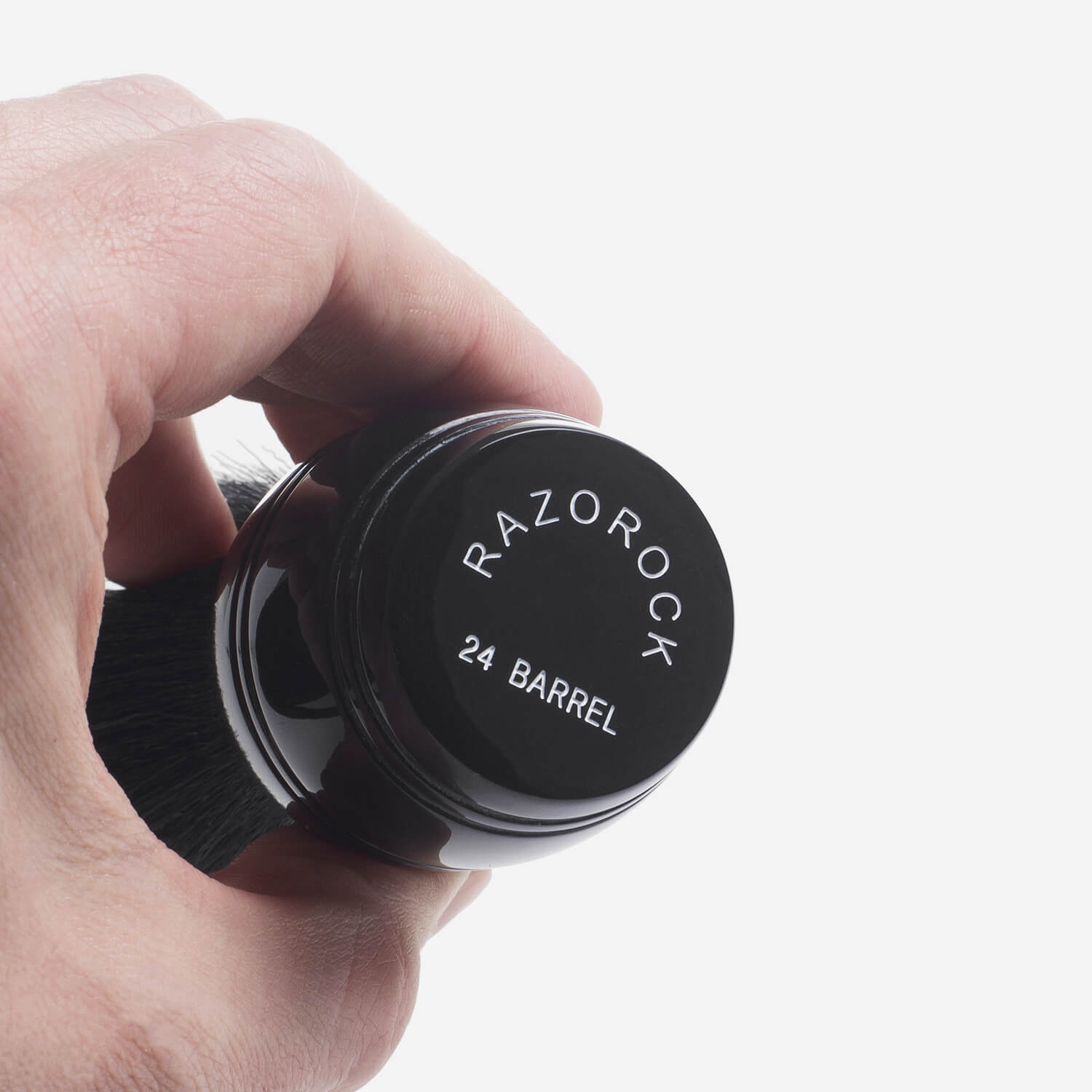 RazoRock ‘Barrel’ Tuxedo Plissoft Synthetic Fibre Shaving Brush image 1