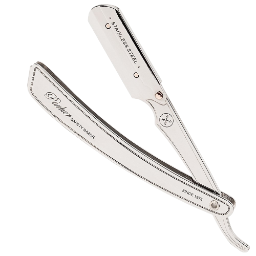 Parker SRX Heavy Duty Stainless Steel Handle Clip Type Barber/Straight Razor image 0