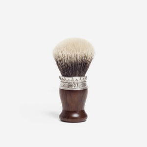 Saponificio Varesino White Badger Shaving Brush with Imbuia Wood Handle image 0