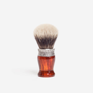 Saponificio Varesino White Badger Shaving Brush with Turtle Shell Handle image 0