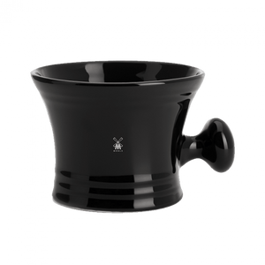 MUHLE RN46 Black Porcelain Porcelain Shaving Crucible With Handle image 0