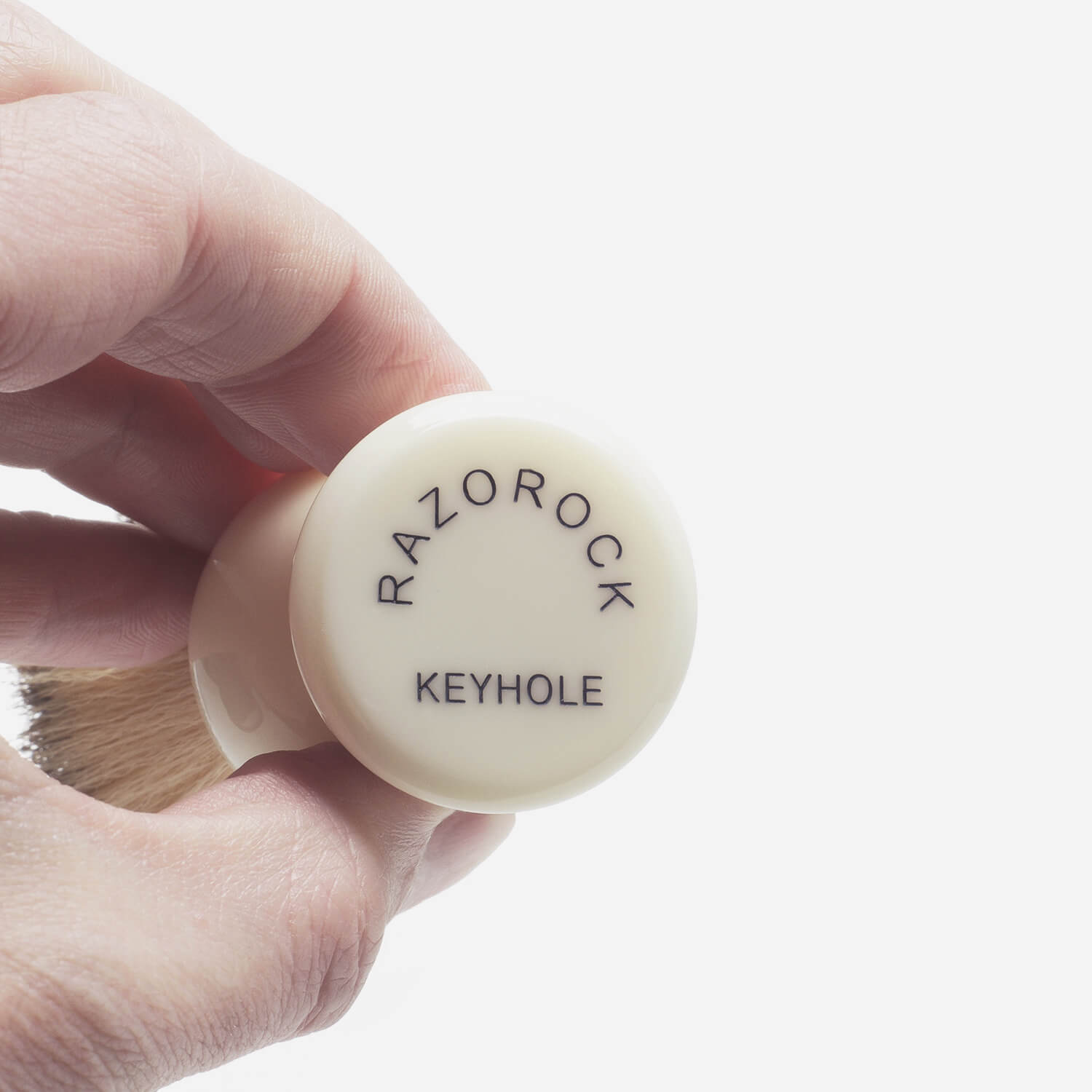 RazoRock ‘Keyhole’ Plissoft Synthetic Fibre Shaving Brush image 1