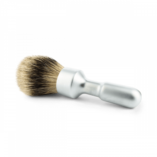 Merkur Futur Satin Chrome Silvertip Badger Shaving Brush (90 1700 002) image 0