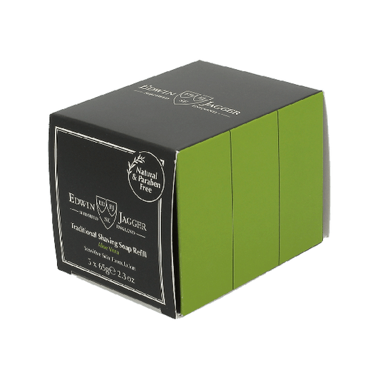 Edwin Jagger Aloe Vera Traditional Shaving Soap 65g 3 pack image 0