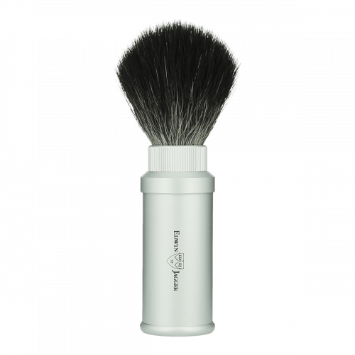 Edwin Jagger Synthetic Travel Shaving Brush Silver (21M530) image 0