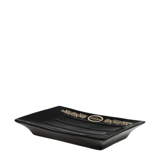 Antiga Barbearia de Bairro Black and Gold Soap Dish image 0