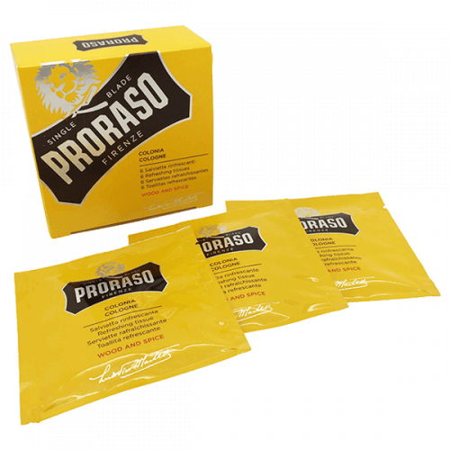 Proraso Wood and Spice Cologne Refreshing Tissues - 6 Pack image 0