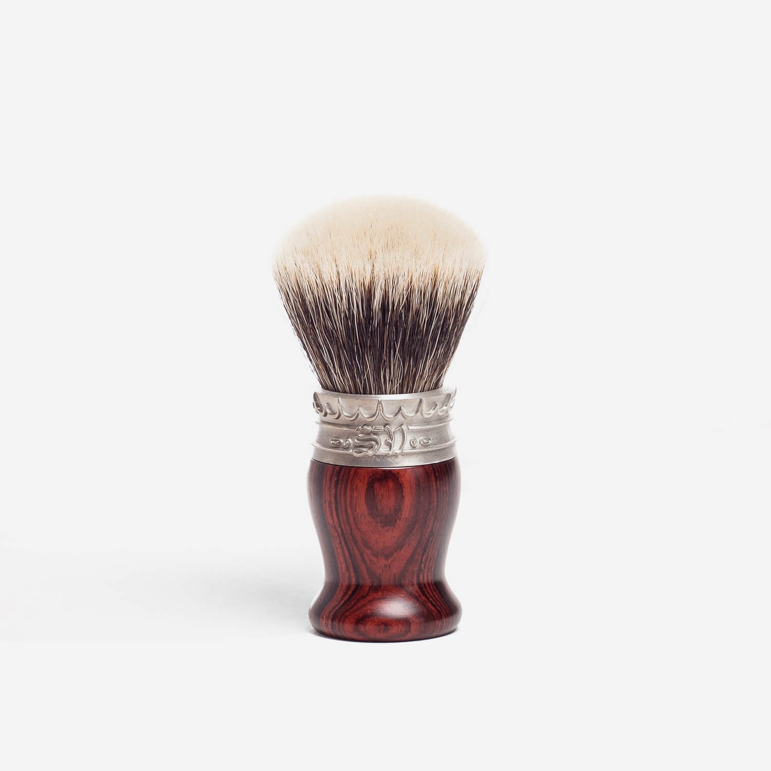 Saponificio Varesino White Badger Shaving Brush with Cocobolo Handle image 0