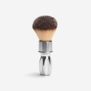 RazoRock 400 Plissoft Synthetic Shaving Brush in Silver Aluminium image 0