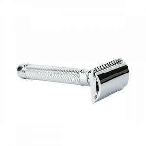 Edwin Jagger DE89KN14bl Chrome Knurled Double Edge Safety Razor image 0