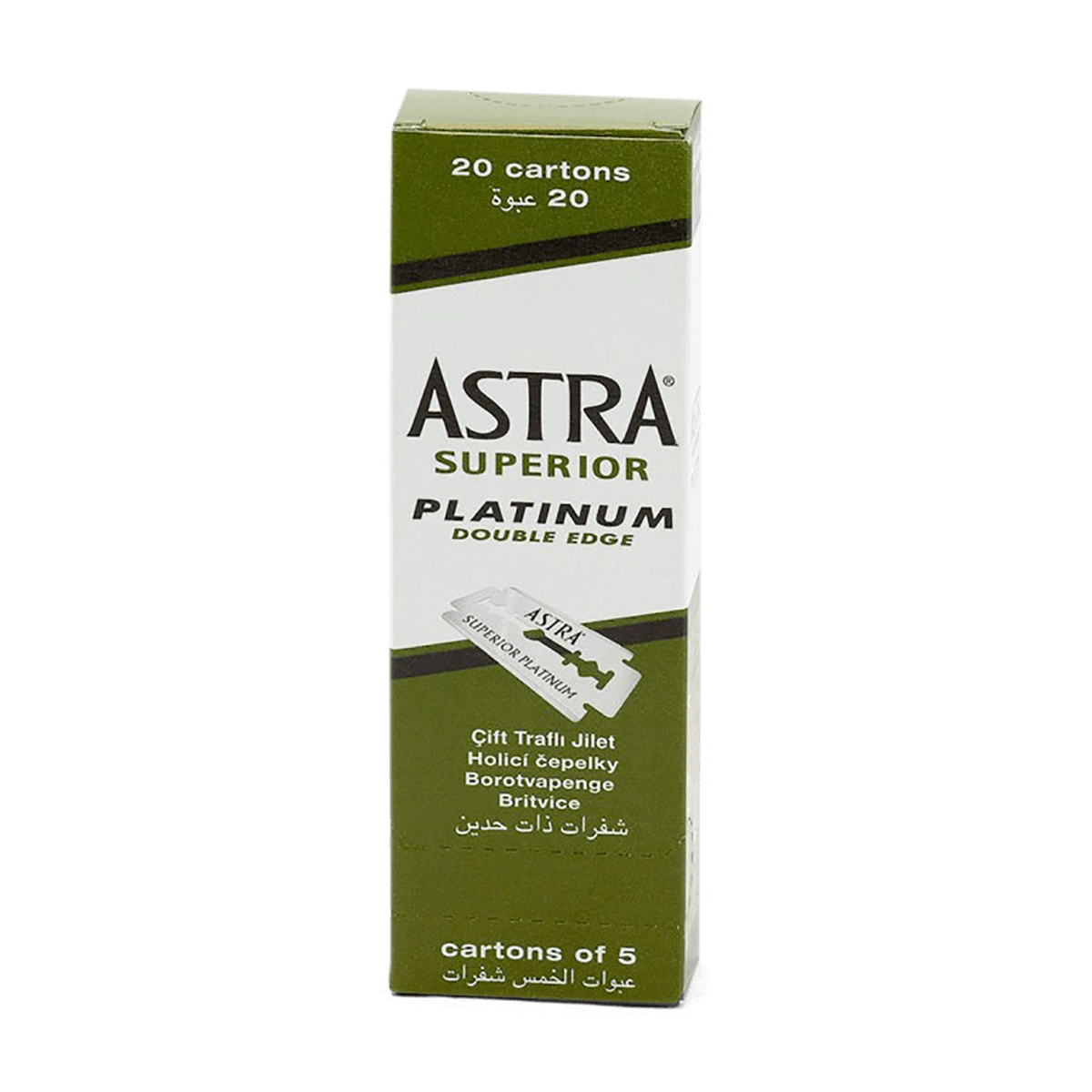 Astra Superior Platinum Double Edge Razor Blades Green (100 Blades) image 0