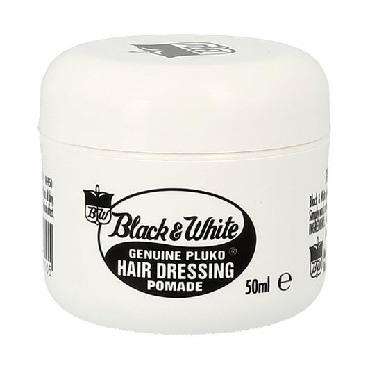 Black and White Genuine Pluko Hair Dressing Pomade 50ml image 0