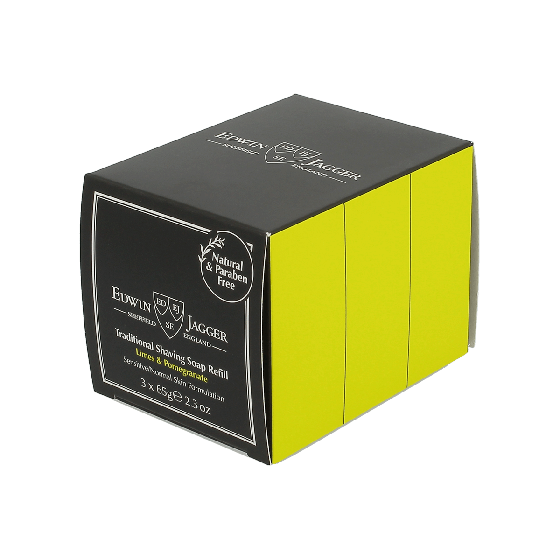 Edwin Jagger Traditional Shaving Soap Limes and Pomegranate 65g 3 pack image 0