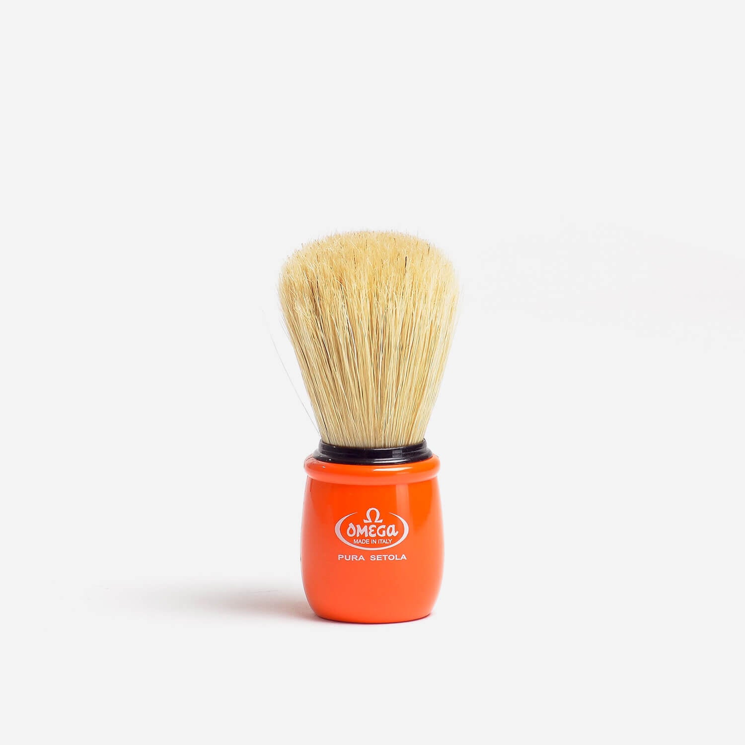 Omega 10051 Boar Hair Shaving Brush with Orange Handle image 0