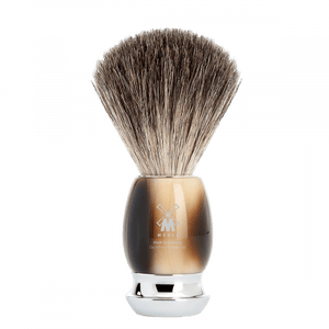 MUHLE 81M332 VIVO Brown Horn Resin Pure Badger Shaving Brush image 0