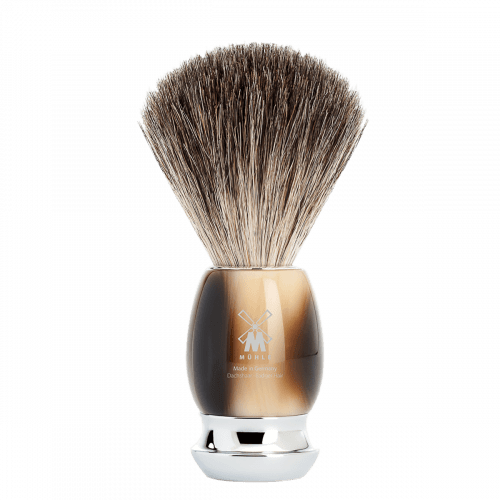 MUHLE 81M332 VIVO Brown Horn Resin Pure Badger Shaving Brush image 0