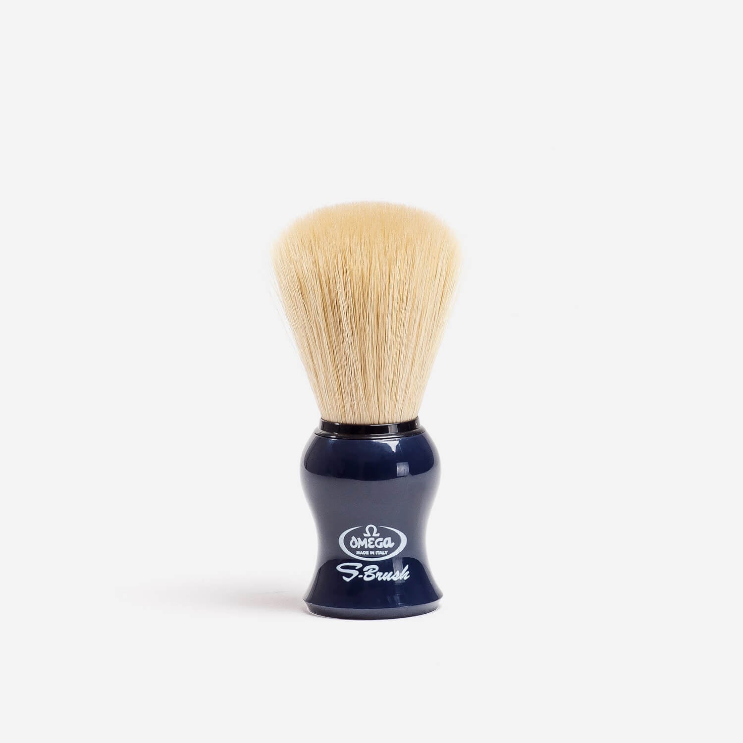 Omega S10065 Synthetic Fibre Shaving Brush with Blue Handle image 0