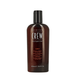 American Crew 3 in 1 Shampoo, Conditioner and Body Wash 250ml image 0