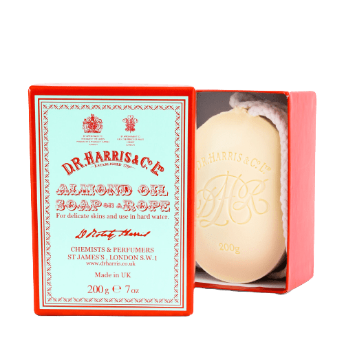 D R Harris Almond Oil Soap on a Rope 200g image 0