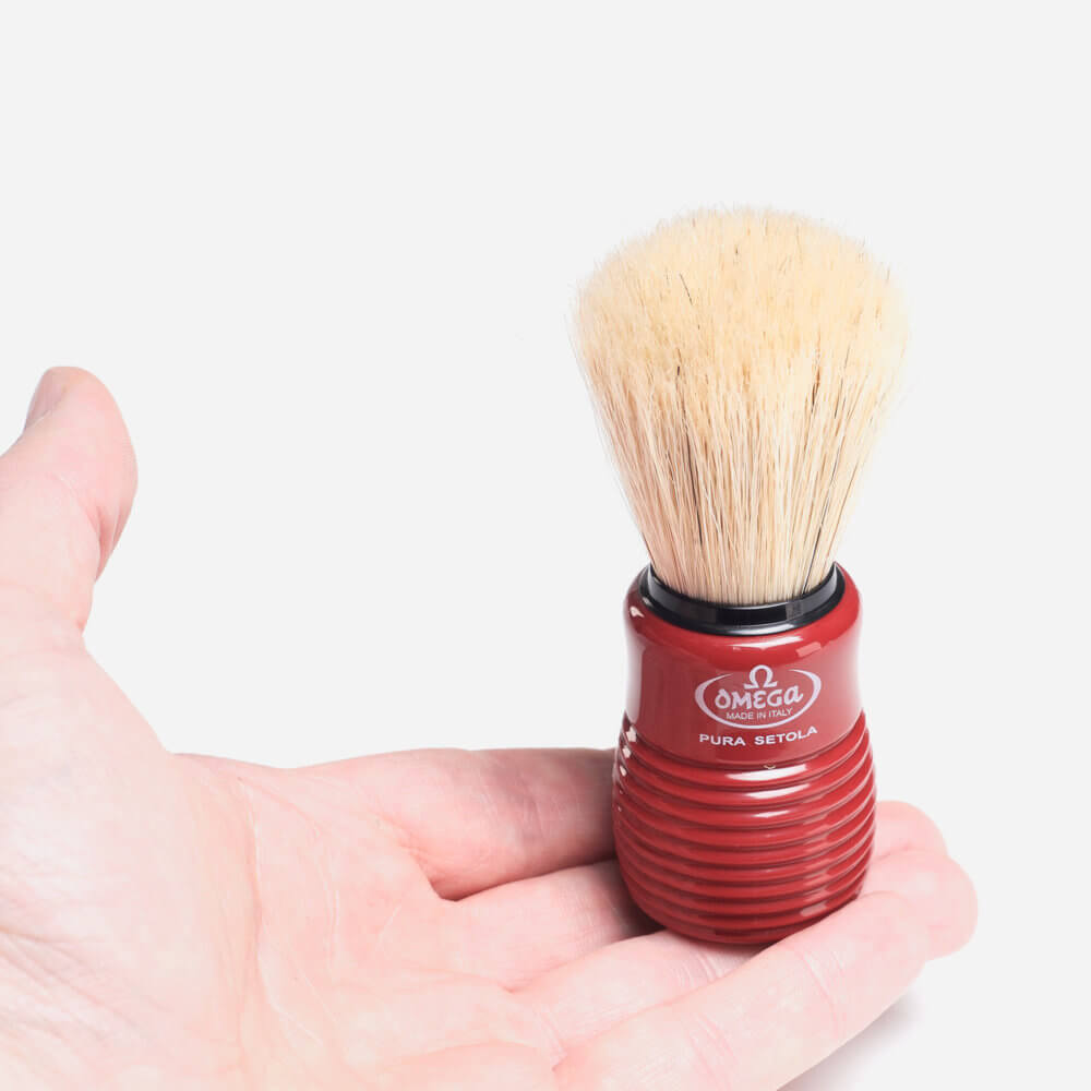 Omega 10810 Boar Shaving Brush - Red